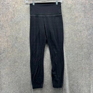Lululemon Align Crop Leggings Womens 4 Black High Rise Buttery Soft Nulu Yoga